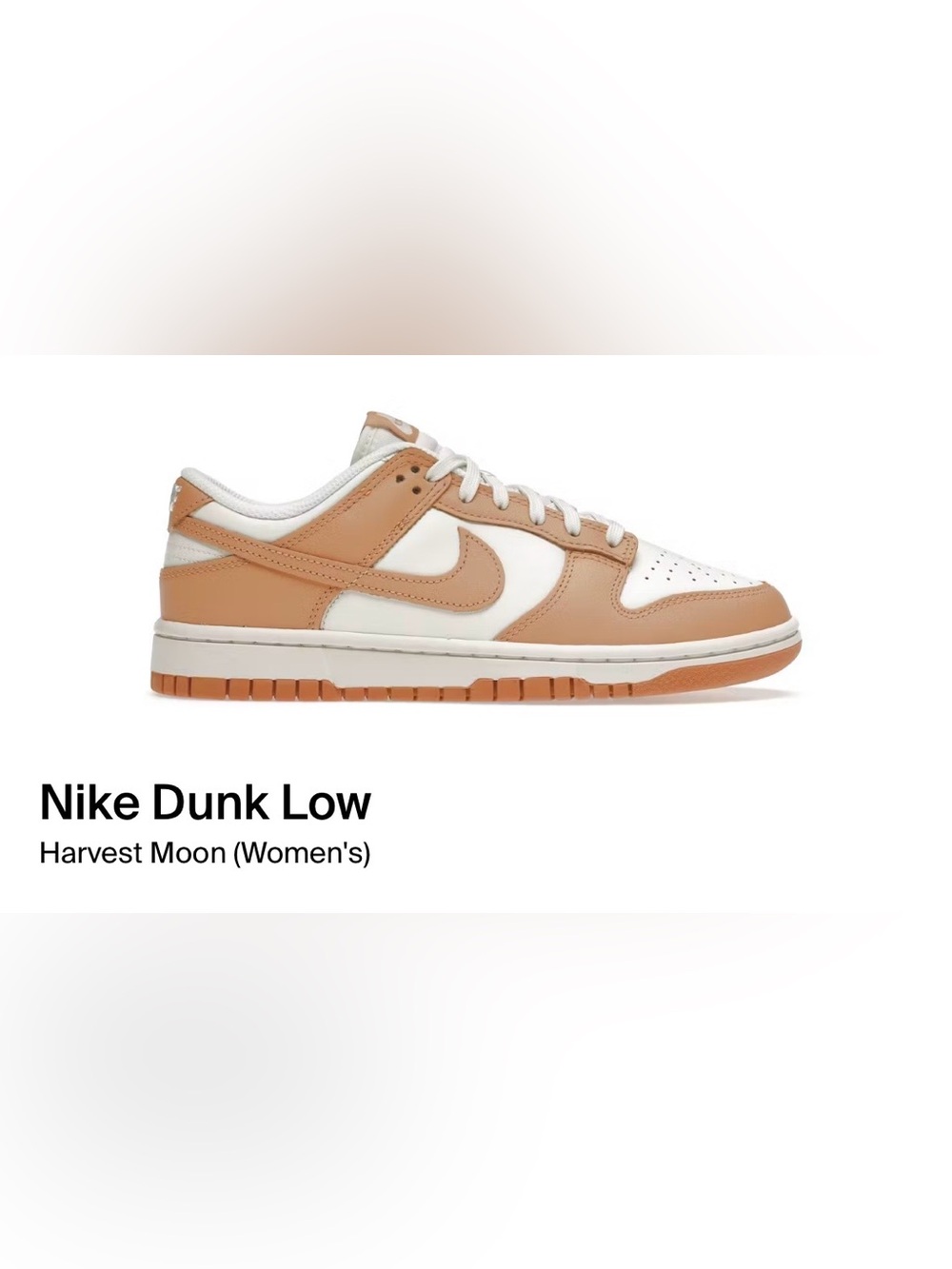 Nike Dunk Low Women's Sneaker - White & Tan